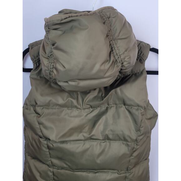 Eddie Bauer Women's Goose Down Hooded Puffer Vest Green Olive Size XS - Picture 6 of 10